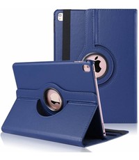 Merkloos iPad Pro 9.7 inch Case met 360? draaistand cover hoesje - Donker Blauw