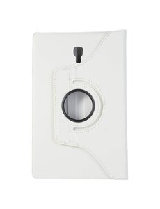 Merkloos Samsung Galaxy Tab A 10.5" SM T590 / T595 2018 Wit Tablet Hoesje met 360° draaistand