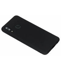 Merkloos Huawei P Smart+ (Plus) Zwart TPU Silicone Hoesje