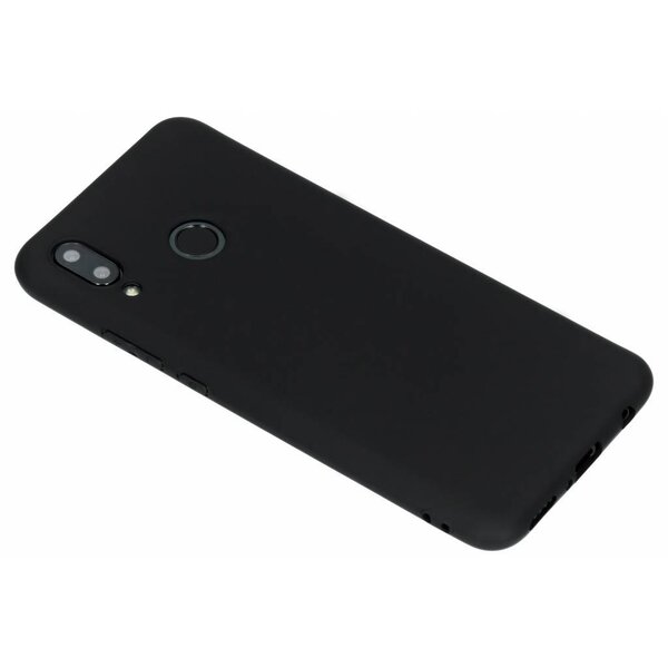 Merkloos Huawei P Smart+ (Plus) Zwart TPU Silicone Hoesje