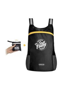 Merkloos Opvouwbare Sport Tas / Outdoor sport mini Backpack 13 Liter Zwart