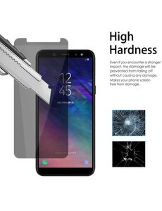 Merkloos Privacy Glazen Screenprotector voor Samsung Galaxy A6 / Anti Spy Tempered Glass