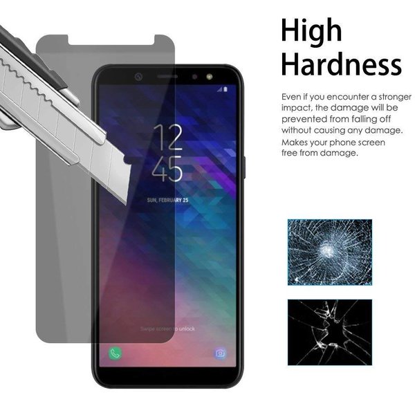 Merkloos Privacy Glazen Screenprotector voor Samsung Galaxy A6 / Anti Spy Tempered Glass