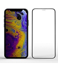 Merkloos iPhone X/Xs Volledige Dekking Glazen Tempered Glass Zwart