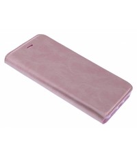 Merkloos Luxe Rose Goud TPU / PU Leder Flip Cover met Magneetsluiting voor iPhone X