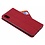 Merkloos  iPhone Xr Flip Cover met Magneetsluiting en Uitschuifbare Kaartenhouder Rood