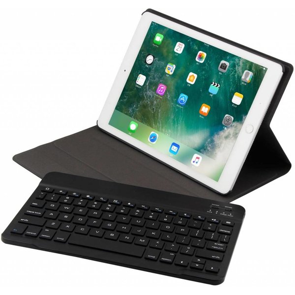 Merkloos Zwart Magnetically Detachable / Wireless Bluetooth Keyboard hoesje met toetsenbord voor Apple iPad (2018) / Air 1 / 2 / iPad Pro 9.7 inch / iPad 2017