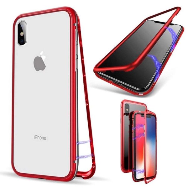 Merkloos Magnetisch iPhone Xs Max hoesje - ROOD - voor iPhone Xs Max