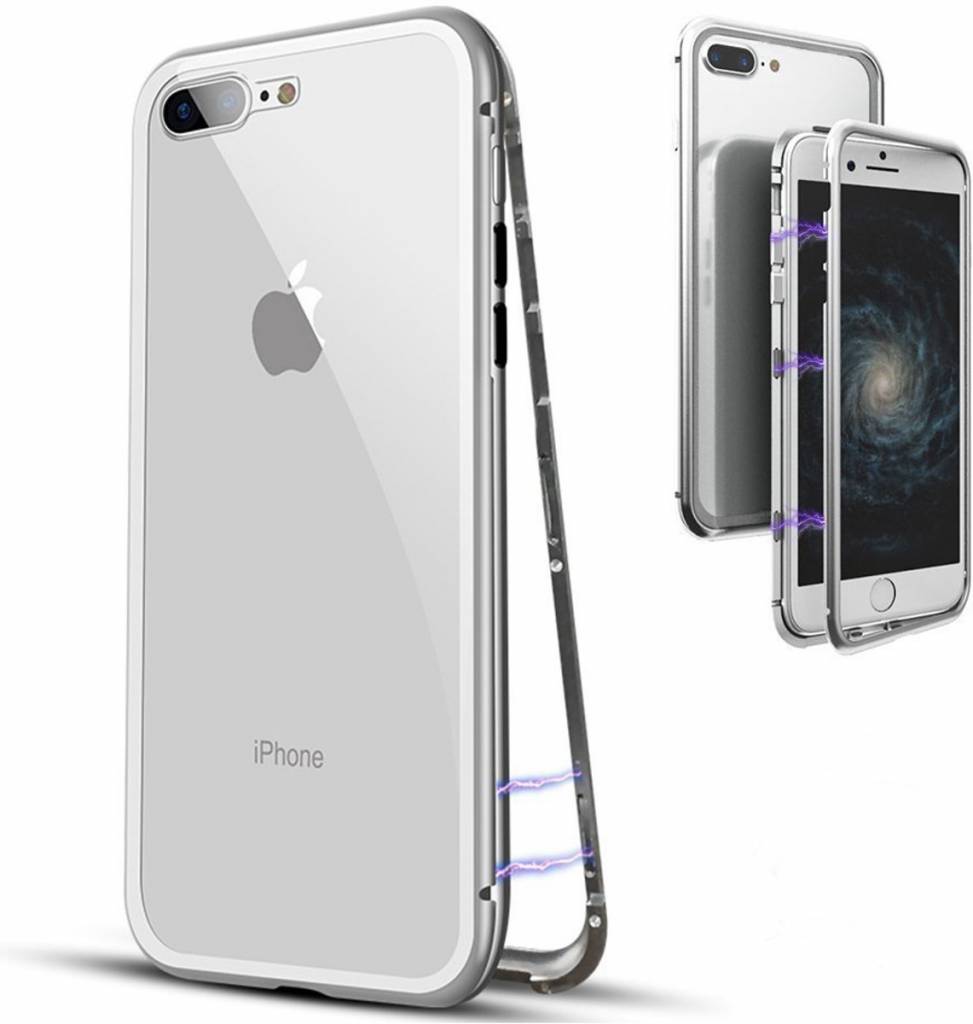 kever Afbreken Heel boos Magnetisch iPhone 8+ / 7+ hoesje - ZILVER - voor iPhone 8+ / 7+ (plus  versie) - Phonecompleet.nl