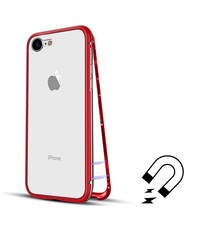 Merkloos Magnetisch iPhone 8+ / 7+ hoesje - ROOD - voor iPhone 8+ / 7+ (plus versie)