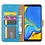 Merkloos Samsung Galaxy A7 2018 Blauw Booktype / Portemonnee TPU Lederen Hoesje