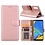 Merkloos Samsung Galaxy A7 2018 Rose Goud Booktype / Portemonnee TPU Lederen Hoesje