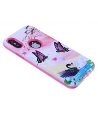 Merkloos iPhone X / Xs 3D Romance/Love Design backcover Hoesje