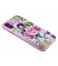 Merkloos iPhone X / Xs 3D Rozen Design backcover Hoesje