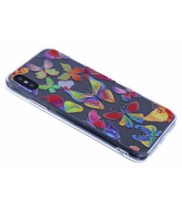 Merkloos iPhone X / Xs 3D Butterfly Design backcover Hoesje