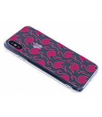 Merkloos iPhone X / Xs 3D Flamingo Design backcover Hoesje