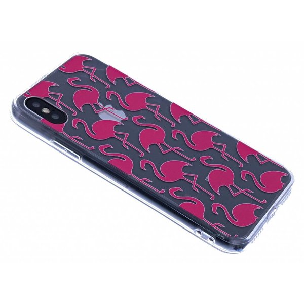 Merkloos iPhone X / Xs 3D Flamingo Design Back Cover Hoesje