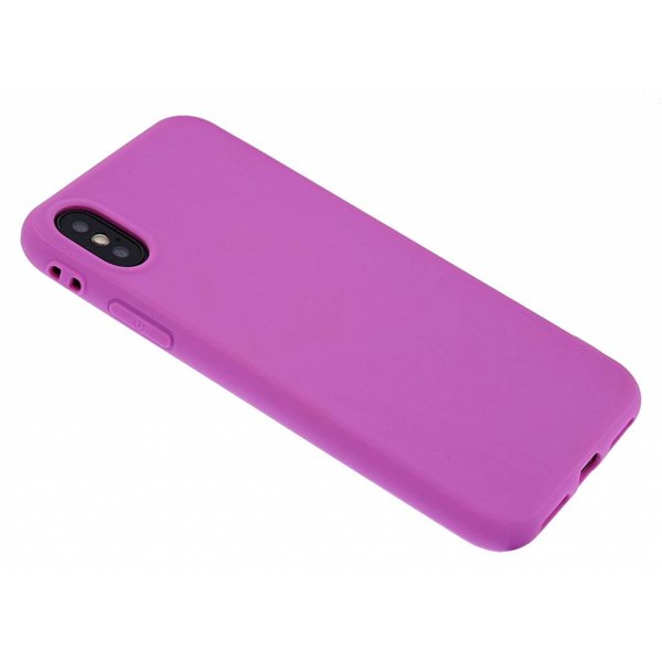 Merkloos iPhone X / Xs Soft Premium TPU Back cover siliconen Hoesje Paars