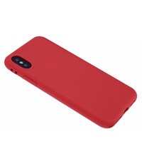 Merkloos iPhone X / Xs Soft Premium TPU backcover siliconen Hoesje Rood