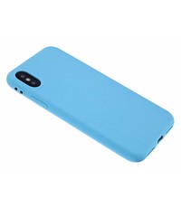 Merkloos iPhone X / Xs Soft Premium TPU backcover siliconen Hoesje Licht Blauw