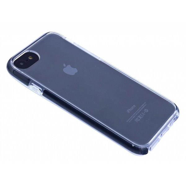 Merkloos iPhone 8+ (Plus) / 7+ (Plus) Transparant Back Anti Drop TPU Hoesje Zwart