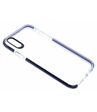 Merkloos iPhone Xr Transparant Back Anti Drop TPU Hoesje Zwart