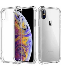Merkloos Shock Proof case met TPU Soft Frame hoesje voor iPhone Xs Max Transparant Doorzichtig