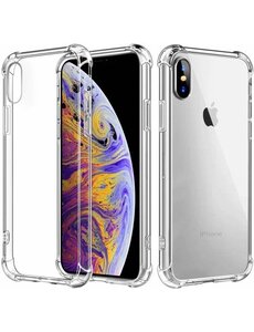 Merkloos Shock Proof case met TPU Soft Frame hoesje voor iPhone Xs Max Transparant Doorzichtig