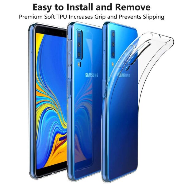 Merkloos Samsung Galaxy A7 (2018) Scratch Resistant Transparant Case Durable Flexible Clear TPU Hoesje