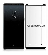 Merkloos Samsung Galaxy Note 9 Full Glue Screenprotector Adhesive Cover tempered glass Zwart