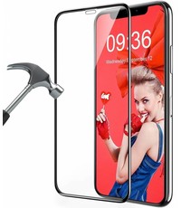 Merkloos iPhone Xs Max Full Glue Screenprotector Adhesive Cover tempered glass Zwart