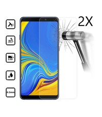 Merkloos 2X/2Pack Samsung Galaxy A9 2018 Beschermglas Screenprotector / Tempered Glass Screen