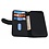 Merkloos iPhone X / Xs Boek Hoesje met Rits & Lusje & Pasjesruimte Magneetflapje Zwart