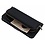 Merkloos iPhone X / Xs Boek Hoesje met Rits & Lusje & Pasjesruimte Magneetflapje Zwart