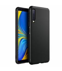 Merkloos Samsung Galaxy A7 2018 Zwart TPU Silicone Hoesje