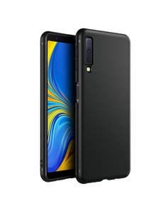 Merkloos Samsung Galaxy A7 2018 Zwart TPU Silicone Hoesje
