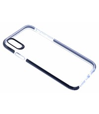 Merkloos iPhone X / Xs Transparant Back Anti Drop TPU Hoesje Zwart