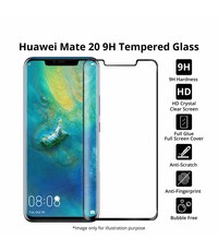 Merkloos Huawei Mate 20 Pro full cover Screenprotector Tempered Glass Zwart