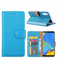 Merkloos Samsung Galaxy A9 2018 Blauw Booktype / Portemonnee TPU Lederen Hoesje
