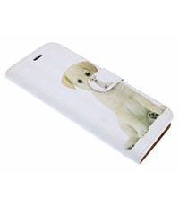 Merkloos iPhone Xr 3D Puppy Design Book Hoesje Pasjesruimte & Magneetflapje