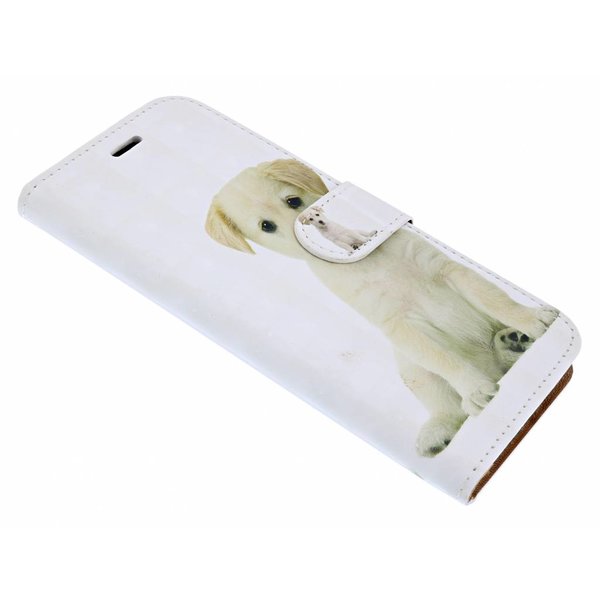 Merkloos iPhone Xr 3D Puppy Design Book Hoesje Pasjesruimte & Magneetflapje