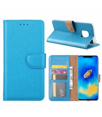 Merkloos Huawei Mate 20 Pro Blauw Booktype / Portemonnee TPU Lederen Hoesje