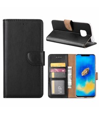 Merkloos Huawei Mate 20 Pro Zwart Booktype / Portemonnee TPU Lederen Hoesje