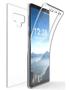 Merkloos Samsung Galaxy Note 9 Dual TPU Case hoesje 360° Cover 2 in 1 Case ( Voor en Achter) Transparant
