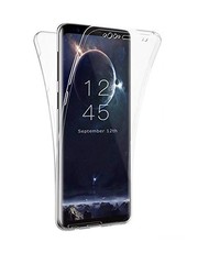 Merkloos Samsung Galaxy A7 (2018) Dual TPU Case hoesje 360° Cover 2 in 1 Case ( Voor en Achter) Transparant