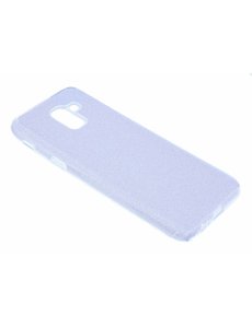 Merkloos Samsung Galaxy J6+ Plus (2018) Zilver Glitter TPU backcover Hoesje