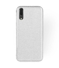 Merkloos Samsung Galaxy A7 (2018) Zilver Glitter TPU backcover Hoesje