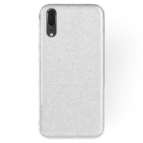 Merkloos Samsung Galaxy A7 (2018) Zilver Glitter TPU Back Cover Hoesje