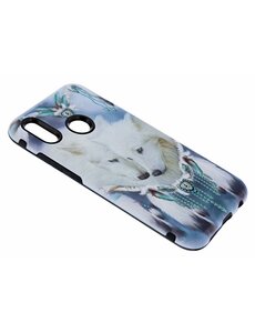 Merkloos Hauwei P20 Lite dromenvanger wolven Design 3D Dual Layer backcover