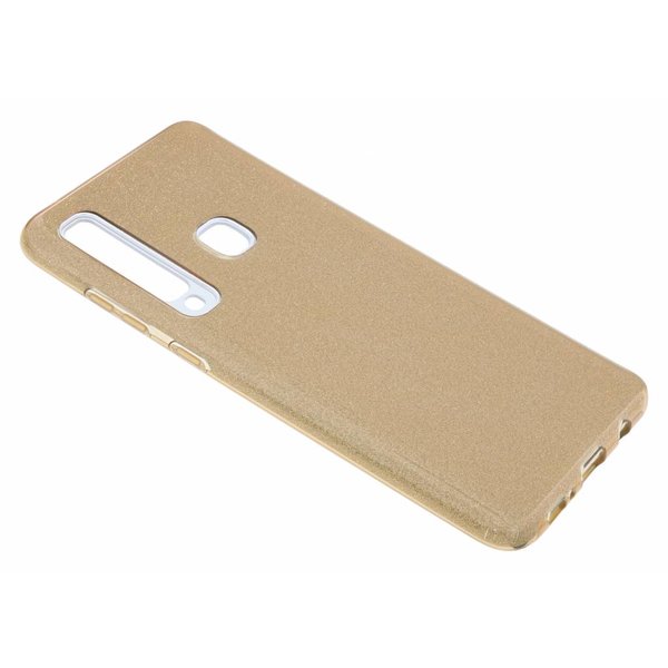 Merkloos Samsung Galaxy A9 (2018) Goud Glitter TPU Back Cover Hoesje